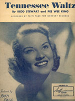 The Tennessee Waltz by Patti Page sheet music cover
