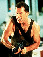 Scene from the action movie Die Hard
