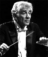 Classical music conductor Leonard Bernstein