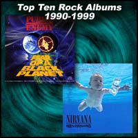 Album covers 'Fear Of A Black Planet' and 'Nevermind'