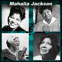 Four pictures of Mahalia Jackson