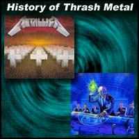 Two Thrash Metal album covers