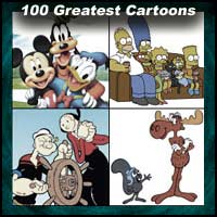 Four pictures of cartoons