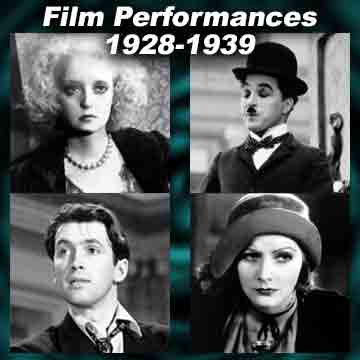 Movie acting performances for each year 1928-1939