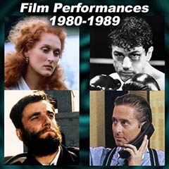 Movie acting performances for each year 1980-1989