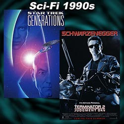 Posters for Star Trek: Generations and Terminator 2: Judgment Day