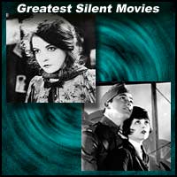 Scenes from the silent movies 'The Birth of a Nation' and 'Wings'