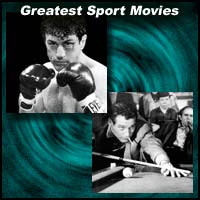 Scenes from the sport movies Raging Bull and The Hustler