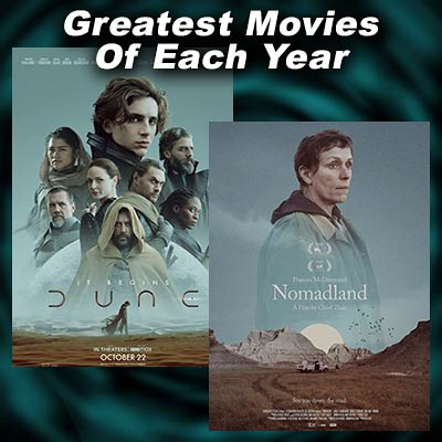 Movie Posters for Nomadland, and Dune