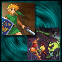 Images from Super Nintendo Entertainment System Games "The Legend of Zelda: A Link to the Past" and "Final Fantasy III"