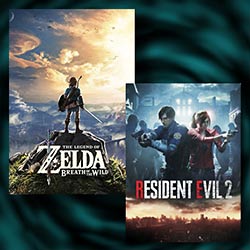Images from the video games "Legend Of Zelda: Breath Of The Wild" and "Resident Evil 2"