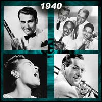 recording artists Artie Shaw, Ink Spots, Billie Holiday, and Glenn Miller