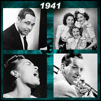 recording artists Duke Ellington, Andrews Sisters, Billie Holiday, and Glenn Miller