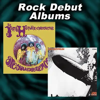 album covers Are You Experienced? and Led Zeppelin