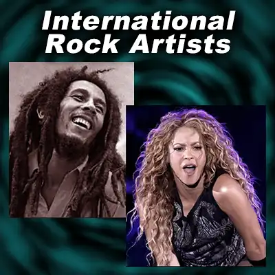 Jamaica singer Bob Marley and Shakira