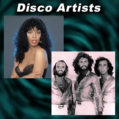 disco singers Donna Summer and the Bee Gees