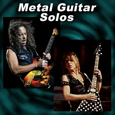 metal guitarists Kirk Hammett and Randy Rhoads