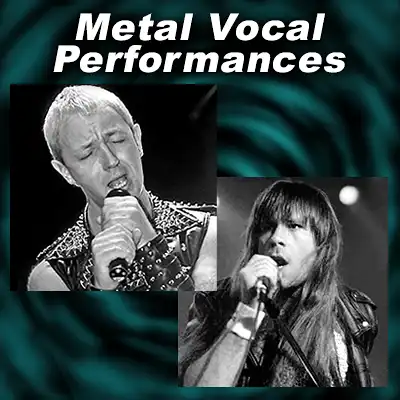 Metal vocalists Rob Halford and Bruce Dickinson