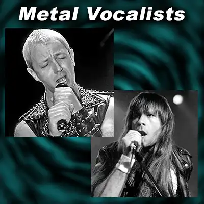 Metal vocalists Rob Halford and Bruce Dickinson