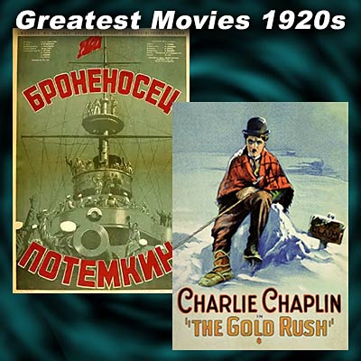 Battleship Potemkin and The Gold Rush movie posters