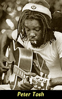 reggae singer Peter Tosh