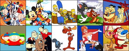 Cartoon images collage