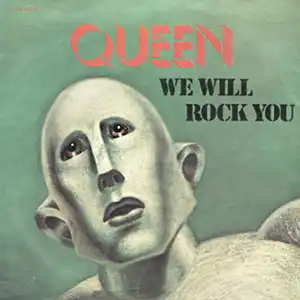 We Will Rock You - Queen single cover