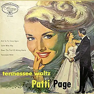 The Tennessee Waltz by Patti Page sheet music cover