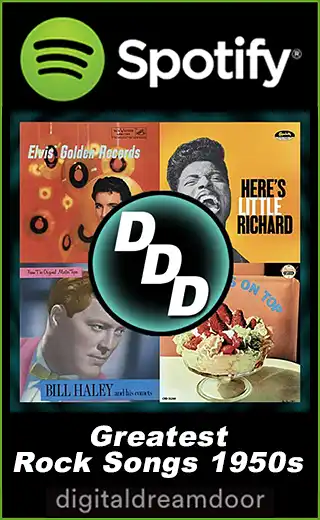 DigitalDreamDoor 1950s songs playlist on Spotify link button