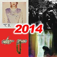 2014 record album covers for 1989, Black Messiah, Run the Jewels II, and Lost in the Dream
